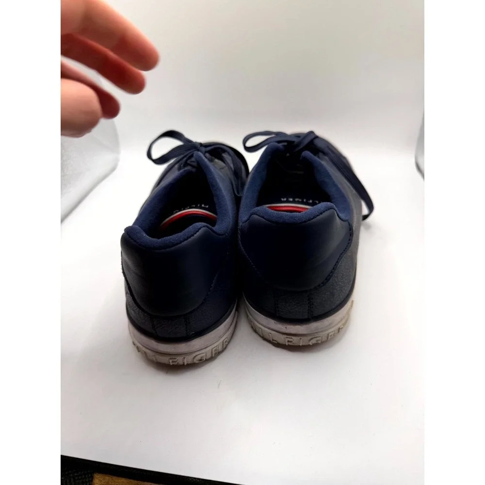 Tommy Hilfiger TMPARINO-C Men 11 Sneaker Navy Blue Leather Logo Casual‎ Shoes